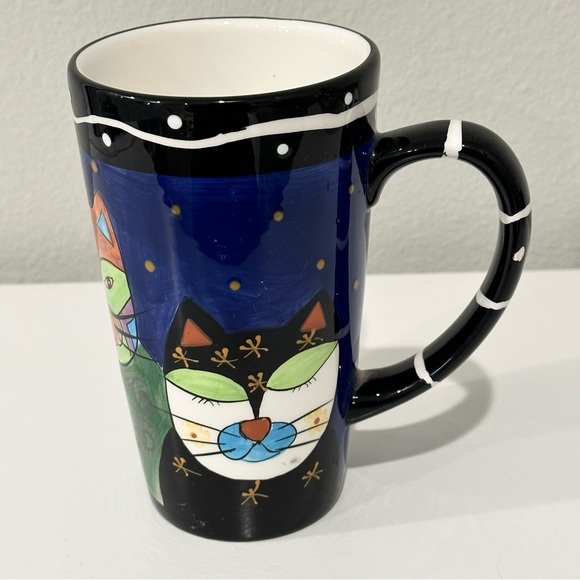 Collectible Vintage Milson & Louis Hand-Painted Whimsical Cat Latte/Coffee Mug - Picture 3 of 6